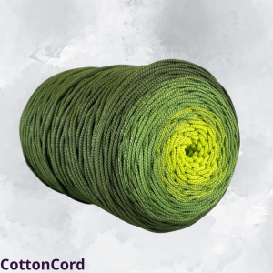 Sznurek poliestrowy Ombre khaki/awokado/limonkowy 3 mm – 260 m