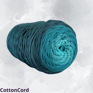 Sznurek poliestrowy Ombre butelkowy/morski/ Turkusowa laguna 3 mm – 260 m