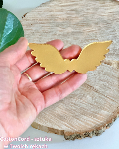 Złote skrzydła z lustrzanej pleksi  wzór Anielskie 49