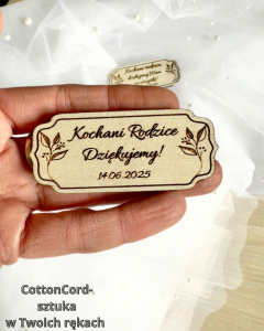 Personalizowana tabliczka drewniana 7 x 3 cm 