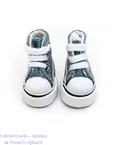 Mini buciki do makramowych laleczek niebieskie trampki