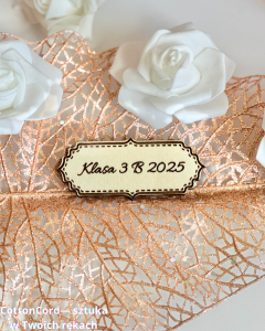 Personalizowana tabliczka drewniana 9 x 4 cm  