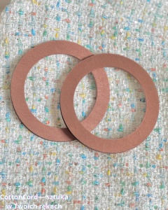 Uchwyty rączki do torebki drewniane miedziane 10 cm  2 szt.