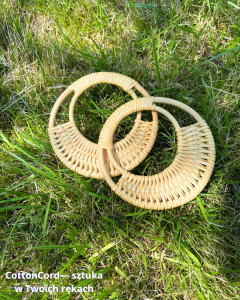 Uchwyty rączki do ratanowe do torebki / koszyka Ø16,5 cm