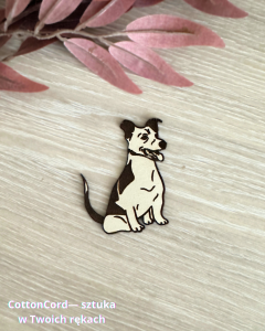 Scrapka ze sklejki – piesek  Jack Russell 7 cm, drewniany piesek