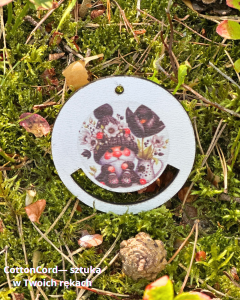 Kolorowa baza do makramy – bombka 6,5 cm | Płyta HDF BK198