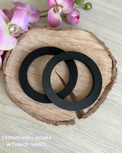 Uchwyty rączki do torebki drewniane czarne 11 cm 2 szt. 