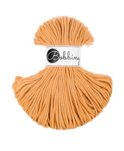 BOBBINY - sznurek pleciony - 3 mm - POMARAŃCZOWY 