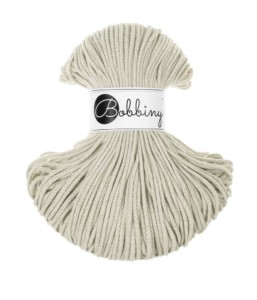 BOBBINY - sznurek pleciony - 3 mm - JASNY OLIWKOWY