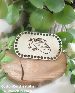 Drewniana baza do koszyczka, kosz Mojżesza na chleb 4 mm wzór 1