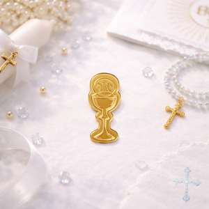 Kielich IHS z pleksi – Złote lustro – 3 cm Wzór 2