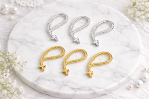 Mini Różaniec 3 cm – Lustro Pleksi Złote / Srebrne Dekoracja Komunijna, DIY