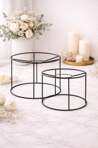 Abażur, stelaż do lampy czarny łączony wysokość 15 cm 