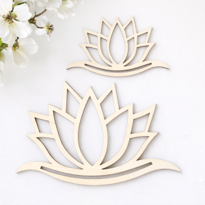 Drewniana baza do makramy KWIAT LOTOSU - 4 mm