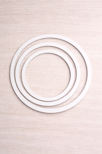 Biała obręcz HDF 4–50 cm | Dwustronnie biała baza do makramy | Obręcz 1 cm | Koło dekoracyjne DIY