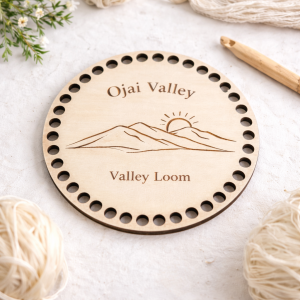 Baza do koszyka OJAI VALLEY 15 cm – drewniane dno z grawerem gór | sklejka 4 mm | otwory 5, 8 lub 10 mm 102