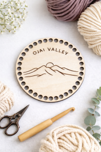 Baza do koszyka DESERT SUN 15 cm – drewniane dno z grawerem słońca | sklejka 4 mm | otwory 5, 8 lub 10 mm 103