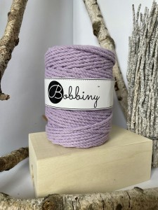 BOBBINY - 3ply - sznurek potrójnie skręcany - 5 mm - LAWENDA 100 m