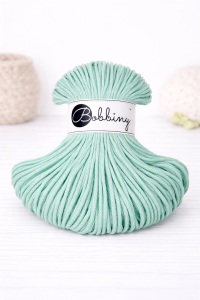 10 m BOBBINY - sznurek pleciony - 3 mm - JELLY MINT 