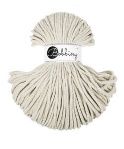 BOBBINY - SZNUREK PLECIONY - 5 MM "KASZMIROWY BEŻ”  