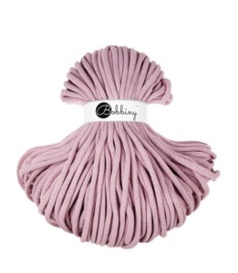 BOBBINY - sznurek pleciony - 9 mm "ZGASZONY RÓŻOWY" 