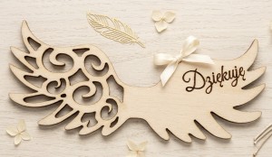 Drewniane skrzydła do makramowego aniołka ANIELSKIE 90