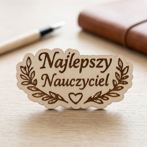 Tabliczka drewniana „Najlepszy Nauczyciel” 10 x 5 cm 
