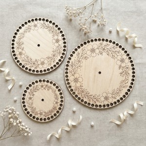 Drewniane bazy do piętrowej patery 15 cm + 20 cm + 25 cm |4 mm | wzór 1 