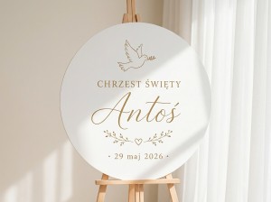 Tablica Powitalna Chrzest Święty Personalizowana Grawer 50 cm