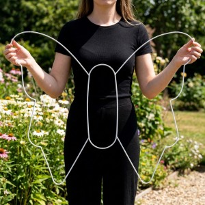Metalowy stelaż MOTYL BIAŁY – 80/60 cm