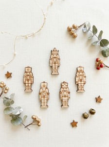 Drewniane dziadki do orzechów – zestaw 5 wzorów | Ozdoby świąteczne DIY | Scrapki ze sklejki 3 mm 
