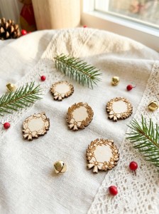 Drewniane wianki świąteczne – zestaw 5 wzorów | Ozdoby świąteczne DIY | Scrapki ze sklejki 3 mm 