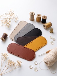 Dno z ekoskóry do torebki ręcznie robionej szydełko makrama 10cmX30cm 