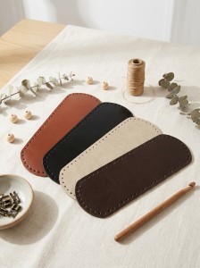 Dno z ekoskóry do torebki ręcznie robionej szydełko makrama 12x36 cm