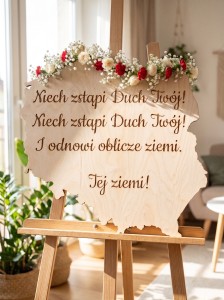 Drewniana mapa Polski z indywidualnym grawerem 50 cm