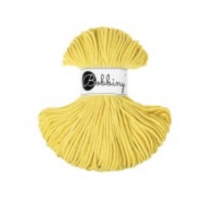 BOBBINY - sznurek pleciony - 3 mm - CANARY YELLOW