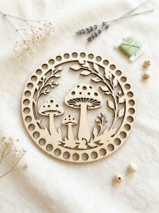 Baza drewniana do szydełkowania i DIY 18 cm | sklejka 4 mm | Seria Jesienna – Wzór 1