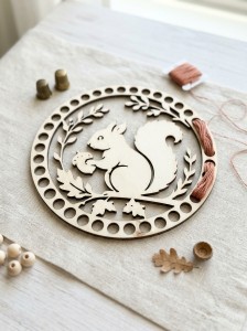 Baza drewniana do szydełkowania i DIY 18 cm | sklejka 4 mm | Seria Jesienna – Wzór 3