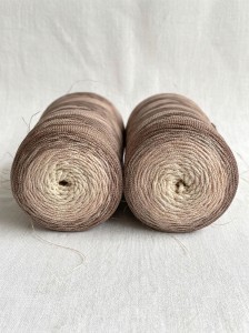 Sznurek poliestrowy płaski Ombre 5 mm 250 m – Beżowy / Cappuccino / Ecru  