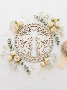 Baza drewniana do szydełkowania i DIY 20 cm Anioły 4 mm 10 mm Wzór 2