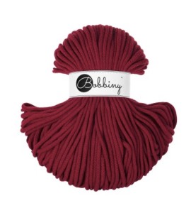 BOBBINY - SZNUREK PLECIONY - 5 MM "KARMAZYNOWY”