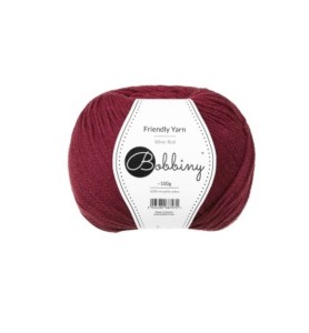 FRIENDLY YARN ~200 M / 218 YD ~ CZERWONE WINO