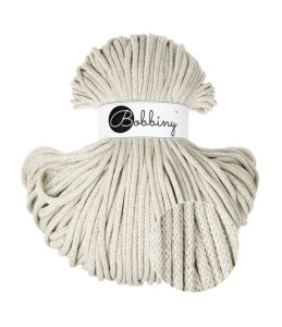 BOBBINY - SZNUREK PLECIONY - 5 MM "SHINY CASHMERE BEIGE” 