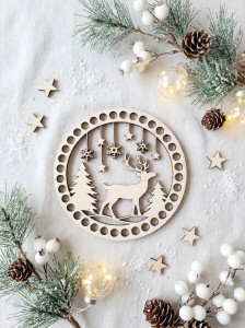 Drewniana baza świąteczna - sklejka 4 mm | Baza do szydełkowania i DIY WZÓR 97